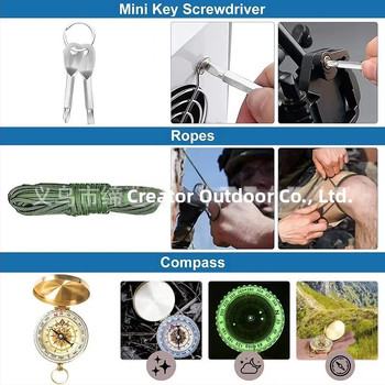 Κιτ επιβίωσης αυτοκινήτου και κιτ πρώτων βοηθειών Επαγγελματικός εξοπλισμός επιβίωσης Εργαλεία στολή Επιβίωσης Στολή κάμπινγκ για υπαίθριες δραστηριότητες