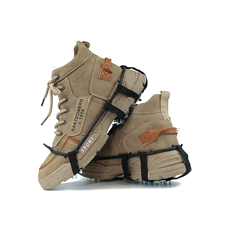 Външни 24 зъба манганова стомана ледена скоба с двадесет и четири зъба сняг неплъзгаща се покривка за обувки зимни планинарски обувки пирони верига за обувки на склад партида