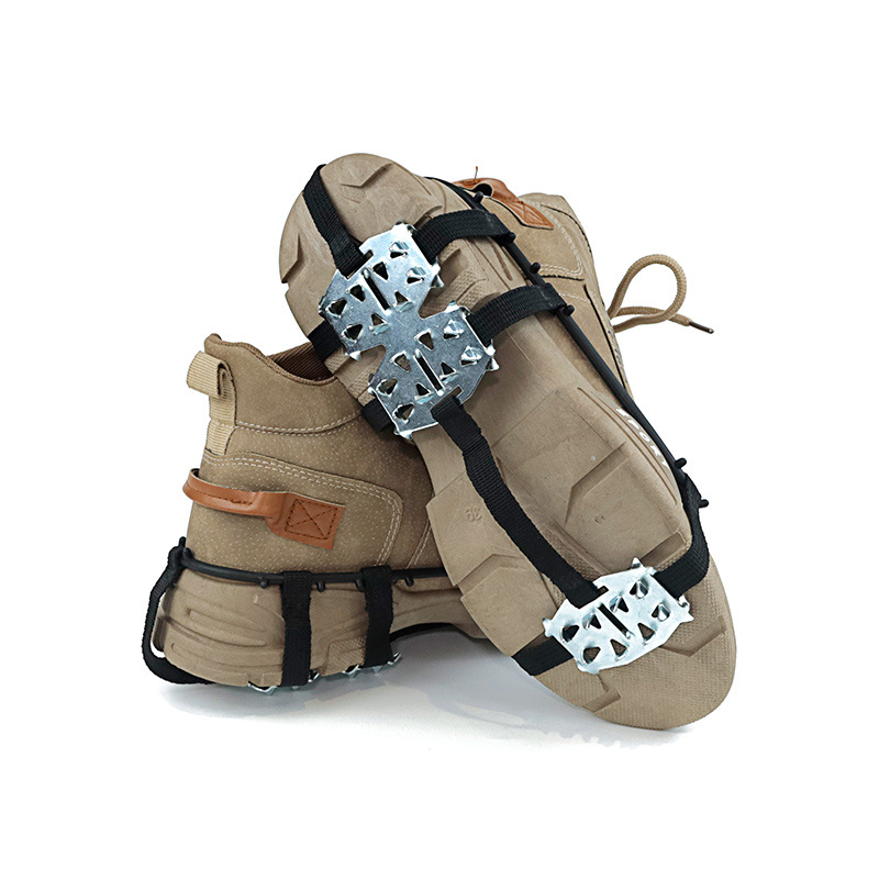 Външни 24 зъба манганова стомана ледена скоба с двадесет и четири зъба сняг неплъзгаща се покривка за обувки зимни планинарски обувки пирони верига за обувки на склад партида