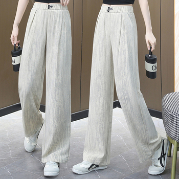 2025. aasta uued saabumise sirged püksid, kitsad emad, keskealised pikad püksid, laiad püksid, õhukesed lahtised vabaajapüksid naistele