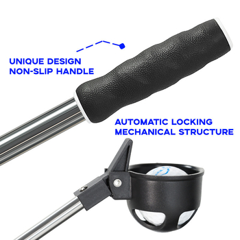 Φορητό γκολφ ψαρά δωρεάν τηλεσκοπικό αλιευτικό κλαμπ από ανοξείδωτο χάλυβα, συλλέκτης σφαιρών για μεγάλες αποστάσεις