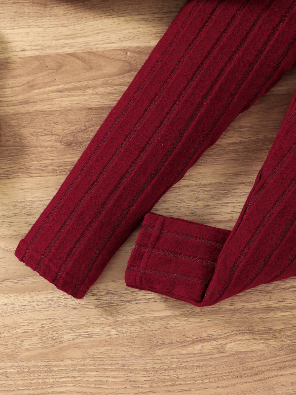 Tüdrukute kampsunkaelusega lendlevate varrukatega pikkade varrukatega kolmemõõtmeline lipsu ja vöökohaga polüesterfliisist toppüksid, moodne ülikond