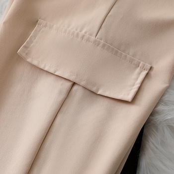 Prekogranične jesenske djevojačke zgodne hlače od hrpe, dvodijelne pletene hlače s otvorenim ramenima i gornjim pojasom, ležerne hlače s vezanim nogavicama