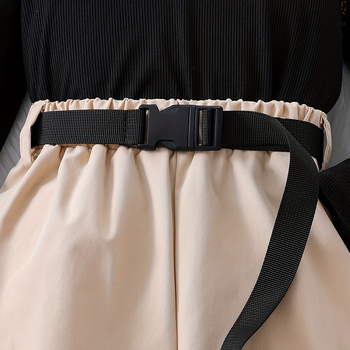 Prekogranične jesenske djevojačke zgodne hlače od hrpe, dvodijelne pletene hlače s otvorenim ramenima i gornjim pojasom, ležerne hlače s vezanim nogavicama