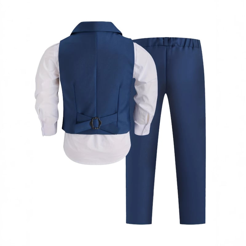 Poiste pidulik ülikond Stiilne Briti stiilis lillepoisi kostüüm Laste sünnipäevaperemehe laste ülikond Esimese sünnipäeva ülikond