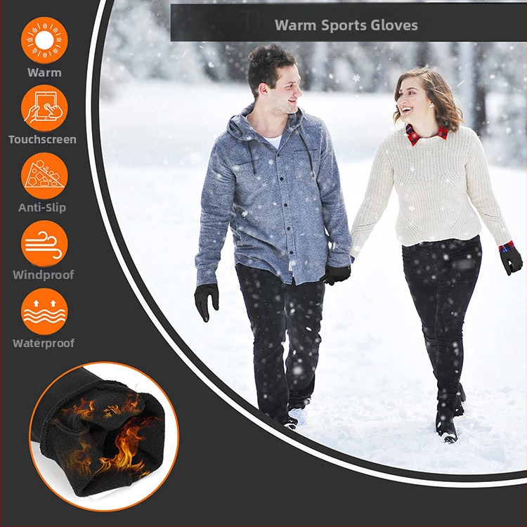 Нови есенни и зимни мъжки и дамски топли, удебелени, студоустойчиви, ветроустойчиви ръкавици за езда на открито