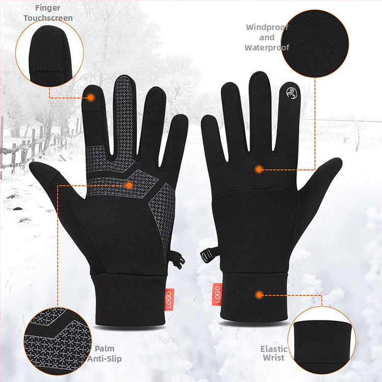 Нови есенни и зимни мъжки и дамски топли, удебелени, студоустойчиви, ветроустойчиви ръкавици за езда на открито