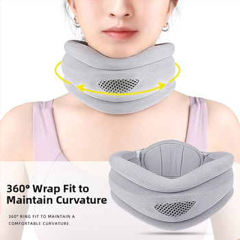 Naujas kaklo įtvaras, biuro į priekį pakreipiamas, apsaugantis nuo lenkimo, kvėpuojantis buitinis kaklo įtvaras, reguliuojamas atraminis kaklo įtvaras