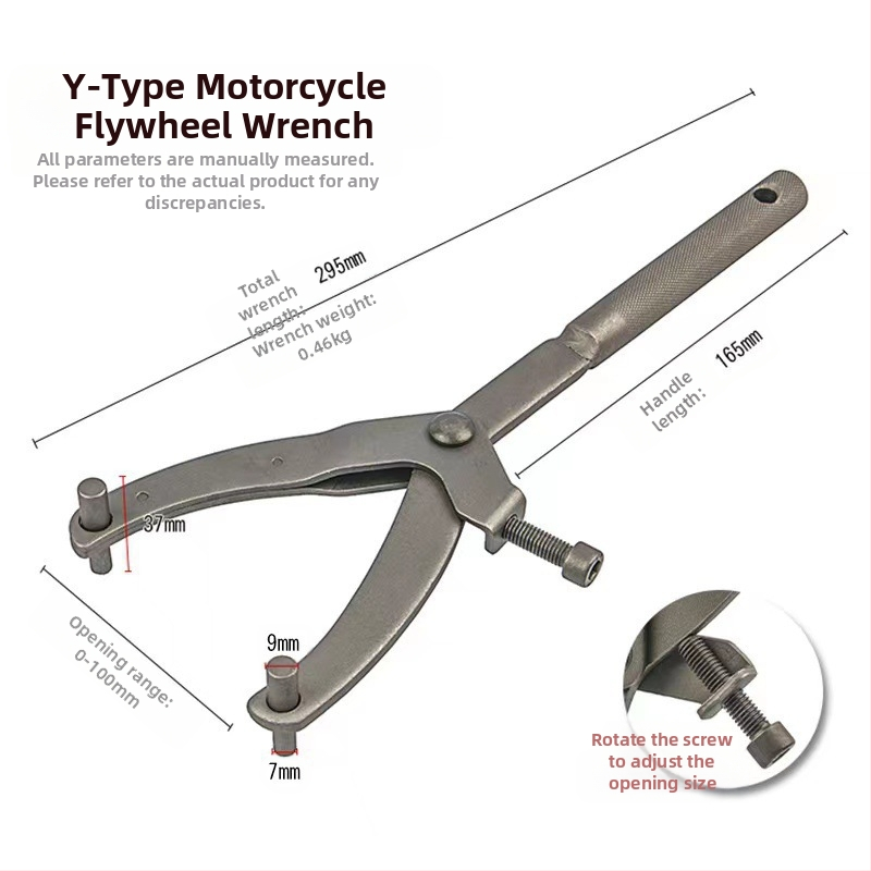Y-tüüpi mootorratta ja tõukeratta hooratta klambri mutrivõti, rihm, Puli ketta magneto siduri lahtivõtmise ja kokkupaneku kinnitustööriist