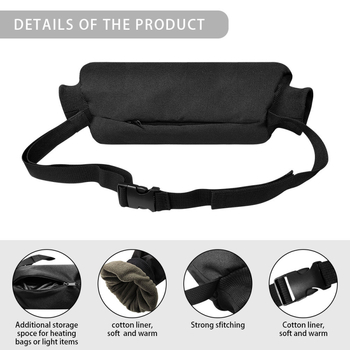 Τσάντα θερμαντήρα χεριών ποδοσφαίρου Amazon Hot Product με τσέπη με φερμουάρ και ρυθμιζόμενη ζώνη, φορητή θερμαντική χεριών εξωτερικού χώρου