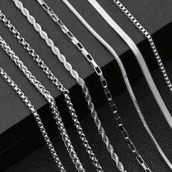 Κολιέ από τιτάνιο και ατσάλι Source Factory DIY, σε σχήμα Ο για γυναίκες, επιχρυσωμένη με πραγματικό χρυσό 18 καρατίων, αλυσίδα από κόκαλο φιδιού, κουβανέζικη απλή αλυσίδα για άνδρες