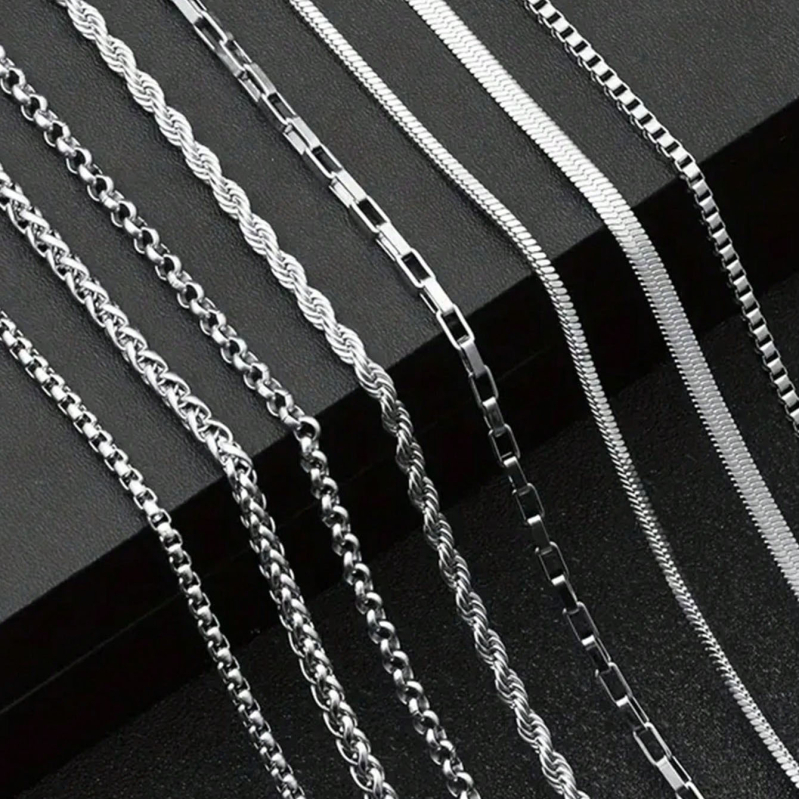 Allikas tehase isetehtud titaanterasest kaelakee naistele mõeldud O-kujuline kett, mis on kaetud 18K päris kullaga, mis ei tuhmu maoluust ketiga, Kuuba kett meestele