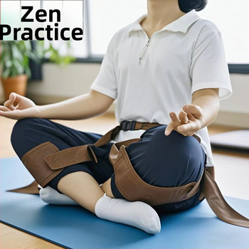 Ιμάντας διαλογισμού γιόγκα, διπλός ιμάντας ποδιών διαλογισμού ζεν, βοηθητικός ιμάντας έντασης, διορθωτής στάσης καθίσματος, ζώνη μέσης