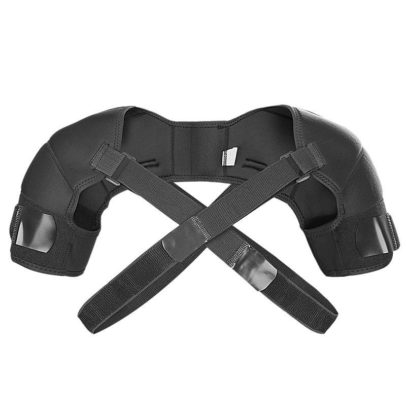 Nuimamas, dviem kryptimis reguliuojamas, hermetiškas, kvėpuojantis sportinis pečių paminkštinimas, dvigubas pečių dirželis, kryžminis pečių dirželis, dvigubas nugaros apsauginis dėklas.