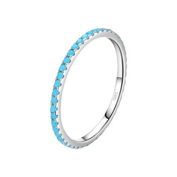 wiSh Δημοφιλές σε πωλήσεις Γυναικείο Δαχτυλίδι από Ασήμι S925 VerSatile ExquiSite, Δημοφιλές Λεπτό Δαχτυλίδι, Τυρκουάζ, Stacking Design