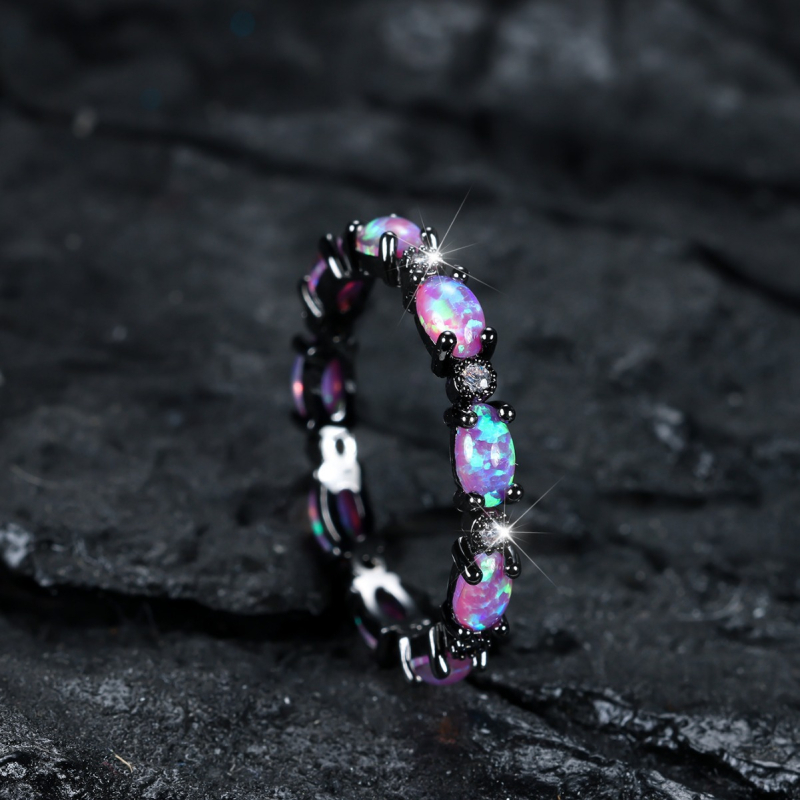 Piiriülene soov AliExpressis väliskaubandus mikroteemant ovaalne opaalsõrmus loominguline mood pendeldaja lihtne temperament