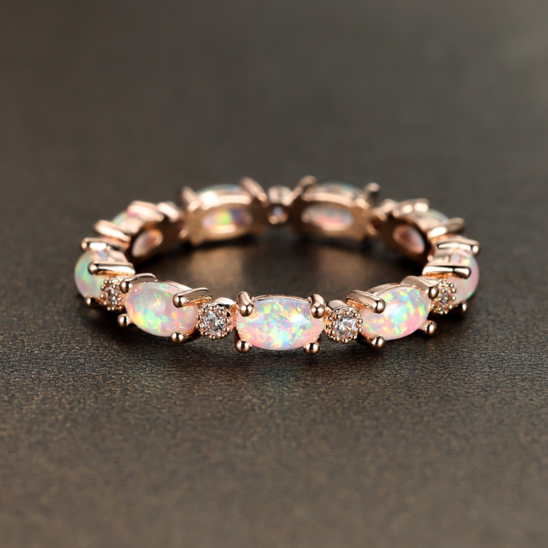 Piiriülene soov AliExpressis väliskaubandus mikroteemant ovaalne opaalsõrmus loominguline mood pendeldaja lihtne temperament