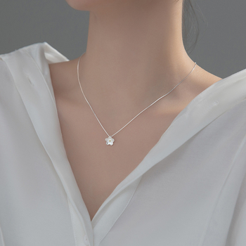 Κολιέ με μαργαρίτες σε ασορτί χρώμα, γυναικείο, χονδρικής, ελαφρύ, πολυτελές, υψηλής ποιότητας κοσμήματα, ασημένια μενταγιόν, άνθος κερασιάς, αλυσίδα κλείδας, λουλούδι