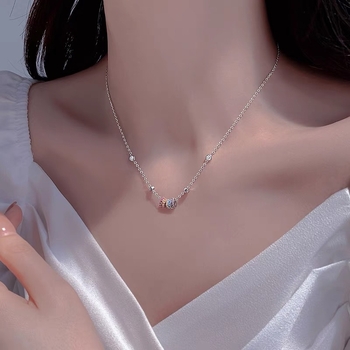 Κολιέ με μικρή μέση από ασήμι 925, ουράνιο τόξο, ελαφρύ, πολυτελές, μοντέρνο, κομψό, μενταγιόν, κύκλος, αλυσίδα, κλείδα, χονδρική παράδοση