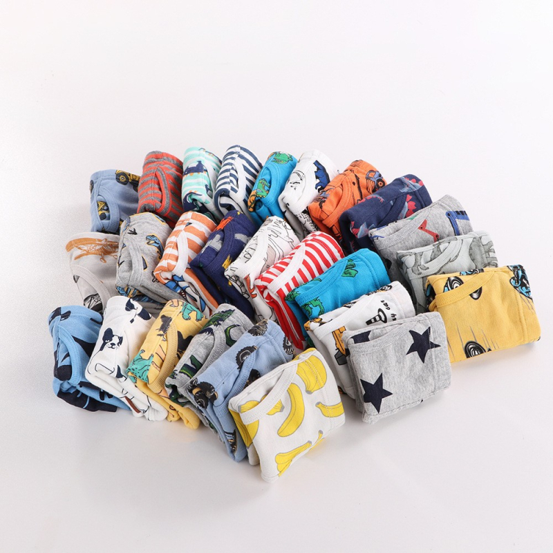 Atsitiktinės spalvos „Amazon“ berniukų apatiniai iš grynos medvilnės, europietiško ir amerikietiško stiliaus siūlų, mažo ir vidutinio dydžio vaikiški bokseriai su dinozaurų raštu kūdikiams.