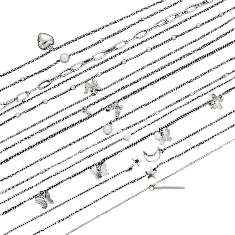 Διασυνοριακή Ευρώπη και Ηνωμένες Πολιτείες κοσμήματα κολιέ με αστέρι πεταλούδα σε σετ 14 τεμαχίων, ημιδιαχειριζόμενο νέο δημιουργικό γυναικείο κολιέ μόδας