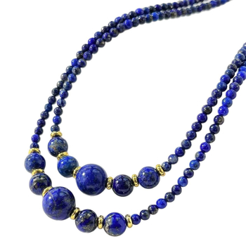 κολιέ αλυσίδας κλείδας υψηλής ποιότητας με φυσικό λάπις λαζουρίτη και σχεδιασμό αισθητικής
