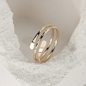 Γυναικείο Μοντέρνο Δαχτυλίδι με Ανοιχτή Σφαίρα από Ασήμι S925, Πολυεπίπεδο, Μοντέρνο, Απλό Δαχτυλίδι Ψυχρού Στυλ, σε Ατομικό Χρώμα