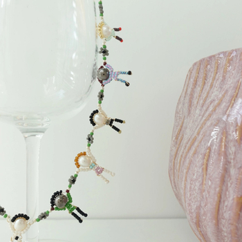 Κολιέ Ins Same Style J.Kim Villain με Λουλούδι, Απλές Μαργαριτάρι, Χάντρες Εισαγόμενου Ρυζιού