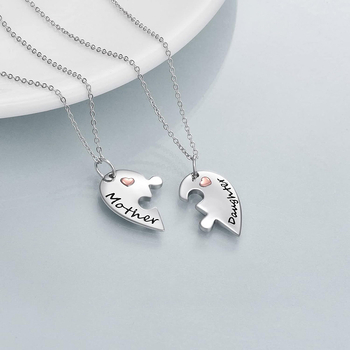 Κολιέ με σταυρό, επιπλατινωμένο ασήμι, Ημέρα της Μητέρας, κοσμήματα γενεθλίων, δώρο για γυναίκες, μαμά, κόρη, μπαμπάς, σύζυγος