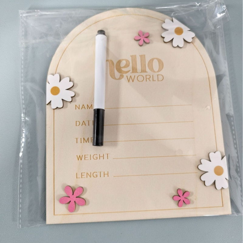 na zalihi HELLO world ružičasti cvijet s tratinčicom trodimenzionalni luk okvir za fotografije standardni nosač rekviziti za snimanje