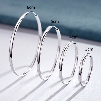 Σκουλαρίκια δαχτυλιδιών από ασήμι 999, μεγάλα σκουλαρίκια με δαχτυλίδι ατμόσφαιρας, γυναικείο δαχτυλίδι, ασημένια σκουλαρίκια μόδας χονδρικής