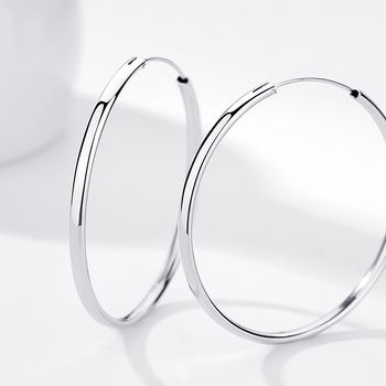 Σκουλαρίκια δαχτυλιδιών από ασήμι 999, μεγάλα σκουλαρίκια με δαχτυλίδι ατμόσφαιρας, γυναικείο δαχτυλίδι, ασημένια σκουλαρίκια μόδας χονδρικής