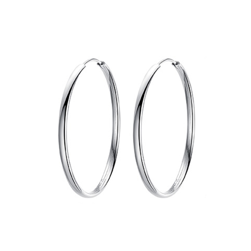 Σκουλαρίκια δαχτυλιδιών από ασήμι 999, μεγάλα σκουλαρίκια με δαχτυλίδι ατμόσφαιρας, γυναικείο δαχτυλίδι, ασημένια σκουλαρίκια μόδας χονδρικής