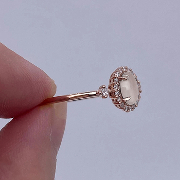 Cao Shi Απλό Δαχτυλίδι Προσώπου με Αυγό σε Δημοτικό Στυλ Γαλλικού Ρετρό, Κομψό Δαχτυλίδι Queen Fugui σε Όλα τα Αγώνα