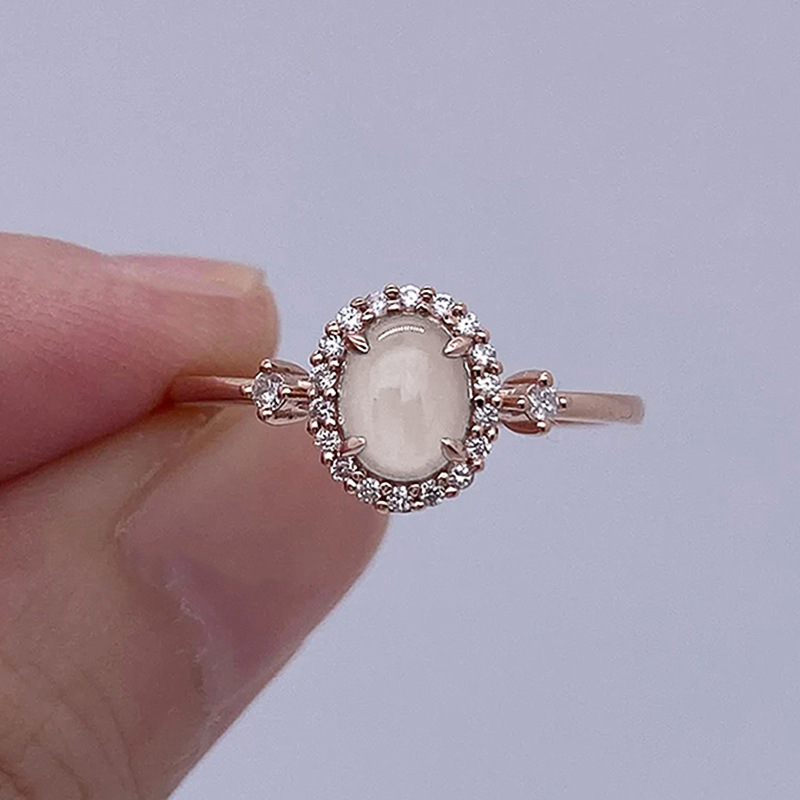 Cao Shi kuummüük lihtne munakujulise näoga sõrmus prantsuse retro õukonnastiilis sõrmus elegantne kuninganna Fugui universaalne sõrmus