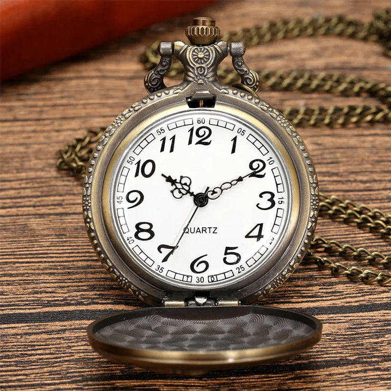 Vintage Eagle displeja kvarca kabatas pulkstenis ar bronzas kaklarotas ķēdi, izsmalcināta kabatas pulksteņa dāvana vīriešiem un sievietēm, tiešai pārdošanai