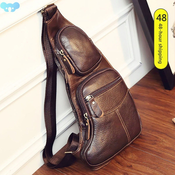 Kvaliteetne meeste ühe rinnaga seljakott reisimiseks vintage õlakott