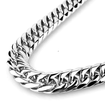 Αλυσίδα Κουβανέζικης Έξι Όψεων από Ανοξείδωτο Ατσάλι Διπλής Υφαντότητας, Έντονη Χοντρή Αλυσίδα, Μοντέρνο Ανδρικό Κολιέ Χιπ-Χοπ, Εξατομικευμένη Διασυνοριακή Ζωντανή Μετάδοση