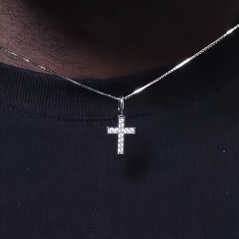 Μίνι κολιέ με σταυρό και διαμάντια από την Ma Siwei, Hip-Hop National Trendy αλυσίδα κλείδας, για όλες τις ανάγκες ανδρών και γυναικών
