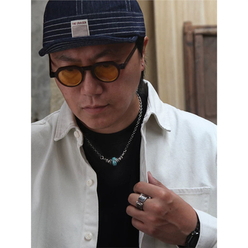 Rory Original Heart of the Mountains Αμερικάνικο Κολιέ Κλειδαριάς με Αλυσίδα Κλειδαριάς σε Ρετρό Στυλ Xizang