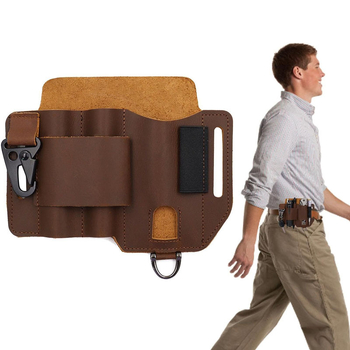 Amazon EDC taktikalise tööriista nahkkott välistingimustes ellujäämise hoiustamiseks vöökott kaasaskantav tööriista taskulamp noaümbris vöökott