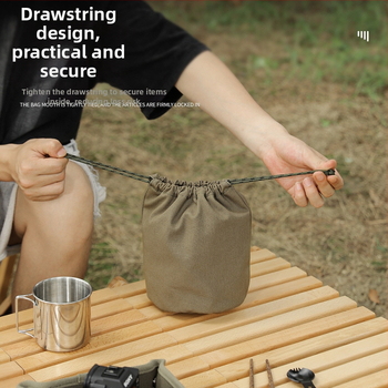 Τσάντα αποθήκευσης για υπαίθρια κάμπινγκ, τσέπη, τσάντα αποθήκευσης ειδών πλυσίματος, τσάντα μεγάλης χωρητικότητας από καμβά με κορδόνι