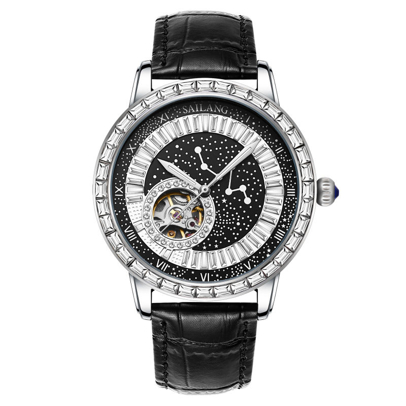 Sailang SAILANG meeste veekindel mehaaniline käekell, lihtne moetrend, helendav meeste käekell