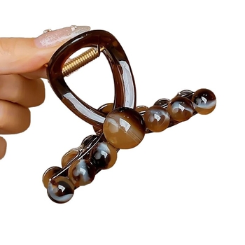 Κλιπ μαλλιών κορεάτικου στιλ με μαργαριτάρια και στρας, κλιπ Shark για χτένισμα updo, αξεσουάρ μαλλιών, φουρκέτα, νέο μοντέλο 2025, ευέλικτο και απαλό για τα μαλλιά