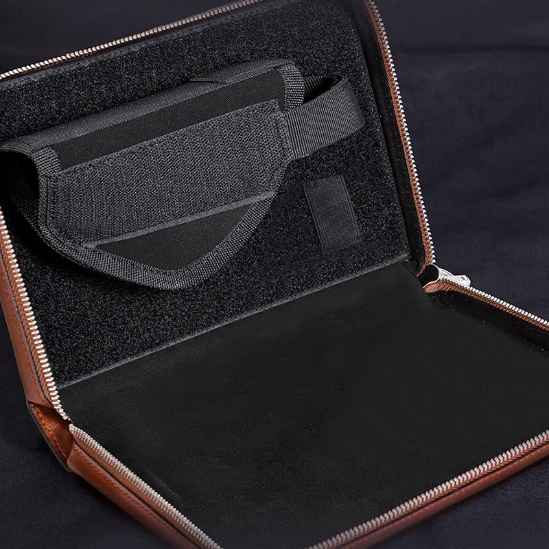 Piiriülene uus nahast sülearvuti relvakabuur, taktikaline hoiukott õues kasutamiseks, põrutuskindel relvakott, auto relvakabuur