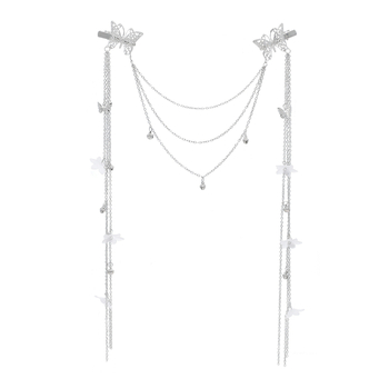 Egzotiško stiliaus hanfu senovinio stiliaus plaukų aksesuarai, kaktos papuošalai, antakių pakabukas, kaktos grandinėlė, hanfu drugelio gėlė, kutais papuošti plaukų segtukai, kaktos papuošalai