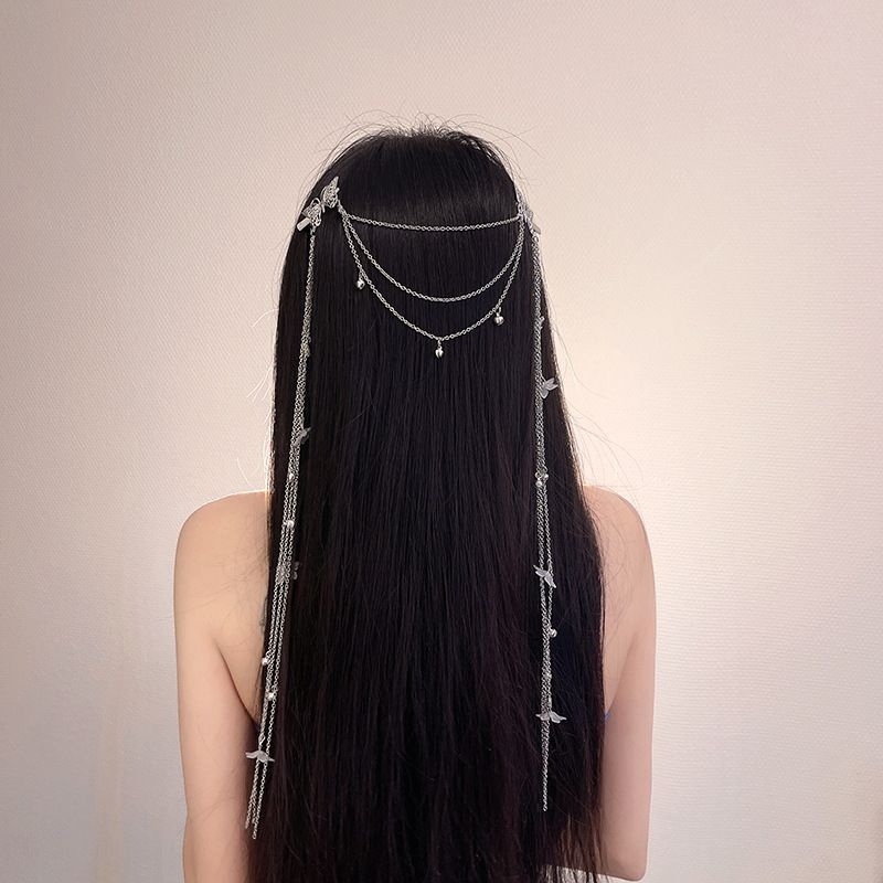 Egzotiško stiliaus hanfu senovinio stiliaus plaukų aksesuarai, kaktos papuošalai, antakių pakabukas, kaktos grandinėlė, hanfu drugelio gėlė, kutais papuošti plaukų segtukai, kaktos papuošalai