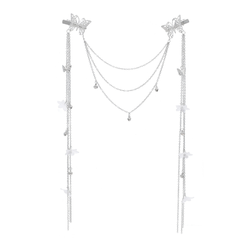 Egzotiško stiliaus hanfu senovinio stiliaus plaukų aksesuarai, kaktos papuošalai, antakių pakabukas, kaktos grandinėlė, hanfu drugelio gėlė, kutais papuošti plaukų segtukai, kaktos papuošalai