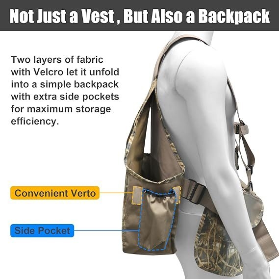 Daugiafunkcinė medžioklės taktinė liemenė, skirta pasienio sąlygoms, reguliuojama liemenė, medžioklės kuprinė, maskuojanti taktinė liemenė