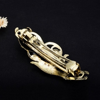 Εξωτερικό εμπόριο μόδας γυναικών vintage σμάλτο φύλλο φουρκέτα χάλκινο χρυσό κράμα φουρκέτα κορίτσι φουρκέτα μαργαριτάρι αξεσουάρ μαλλιών